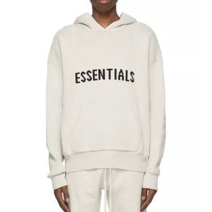 NWT Fear of God Essentials Knit Hoodie Oatmeal
